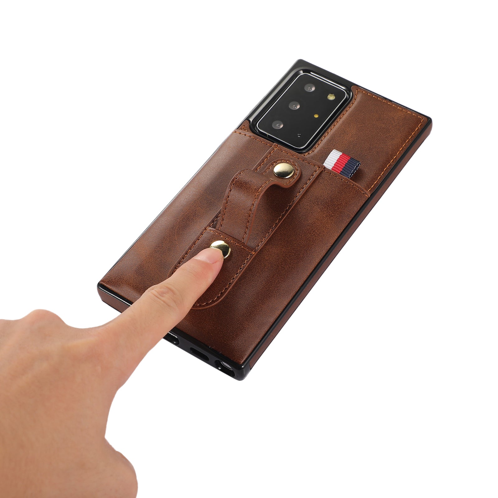 For Samsung Galaxy Note20 Ultra 5G / Note20 Ultra Cell Phone Case Anti-drop Kickstand Cover with Card Holder - Brown For Samsung Galaxy Note20 Ultra 5G / Note20 Ultra Cell Phone Case Anti-drop Kickstand Cover with Card Holder - Brown